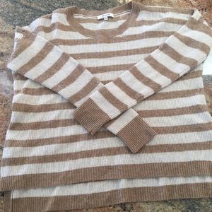 Madewell cream and white stripped sweater